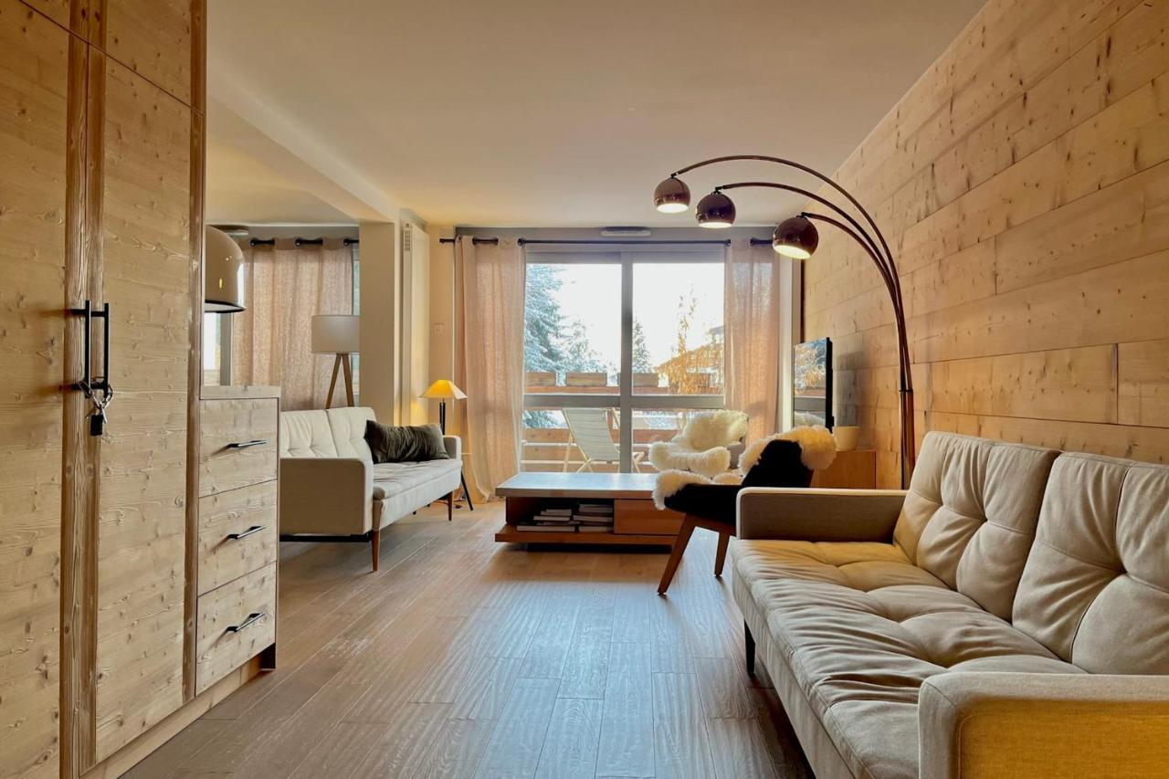Modern Apt At The Foot Of The Slopes In Megève Exteriér fotografie